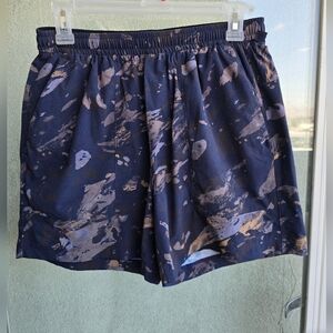 lululemon athletica Blue and Tan Athletic Shorts